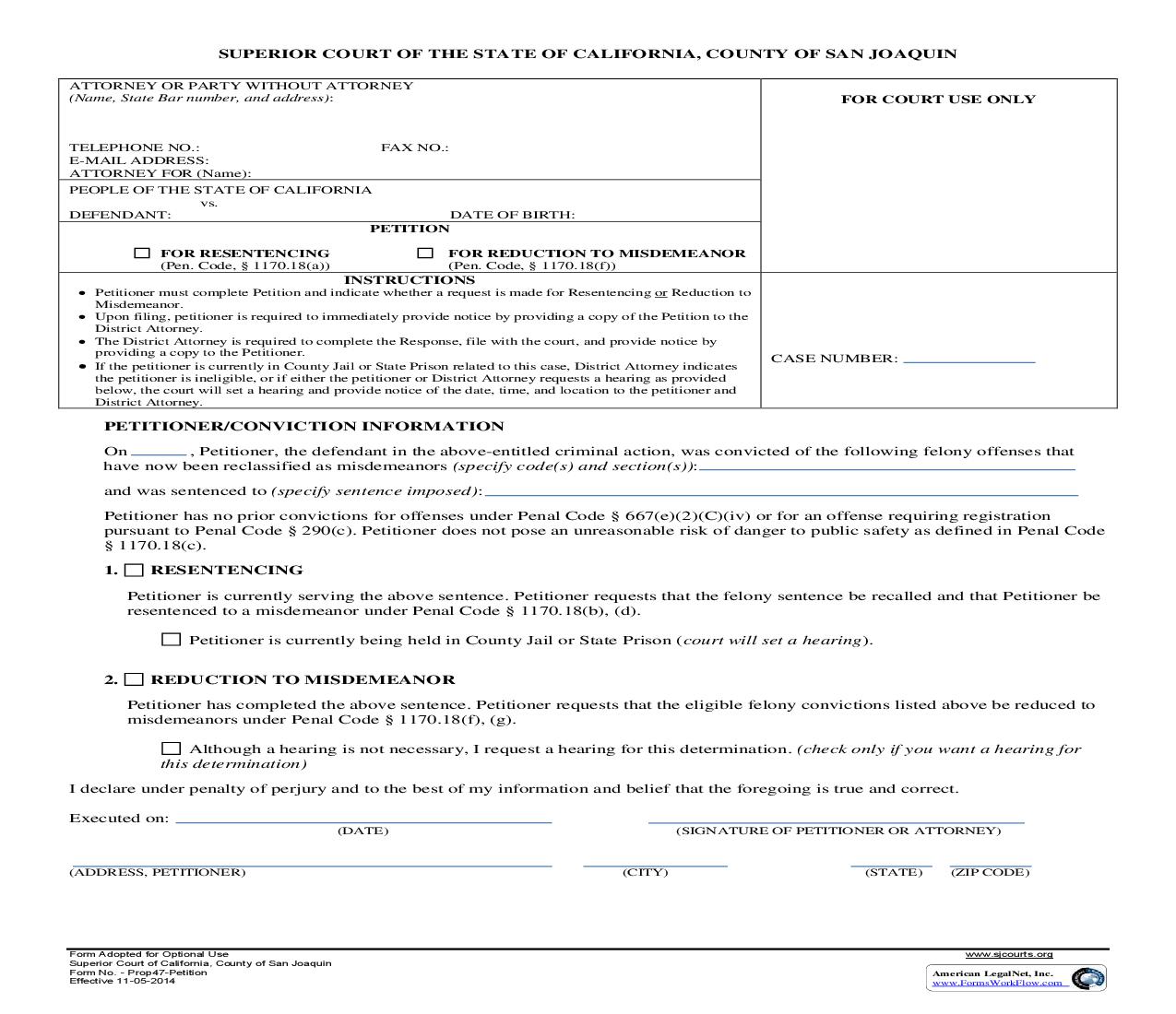Petition {Prop47-Petition} | Pdf Fpdf Doc Docx | California