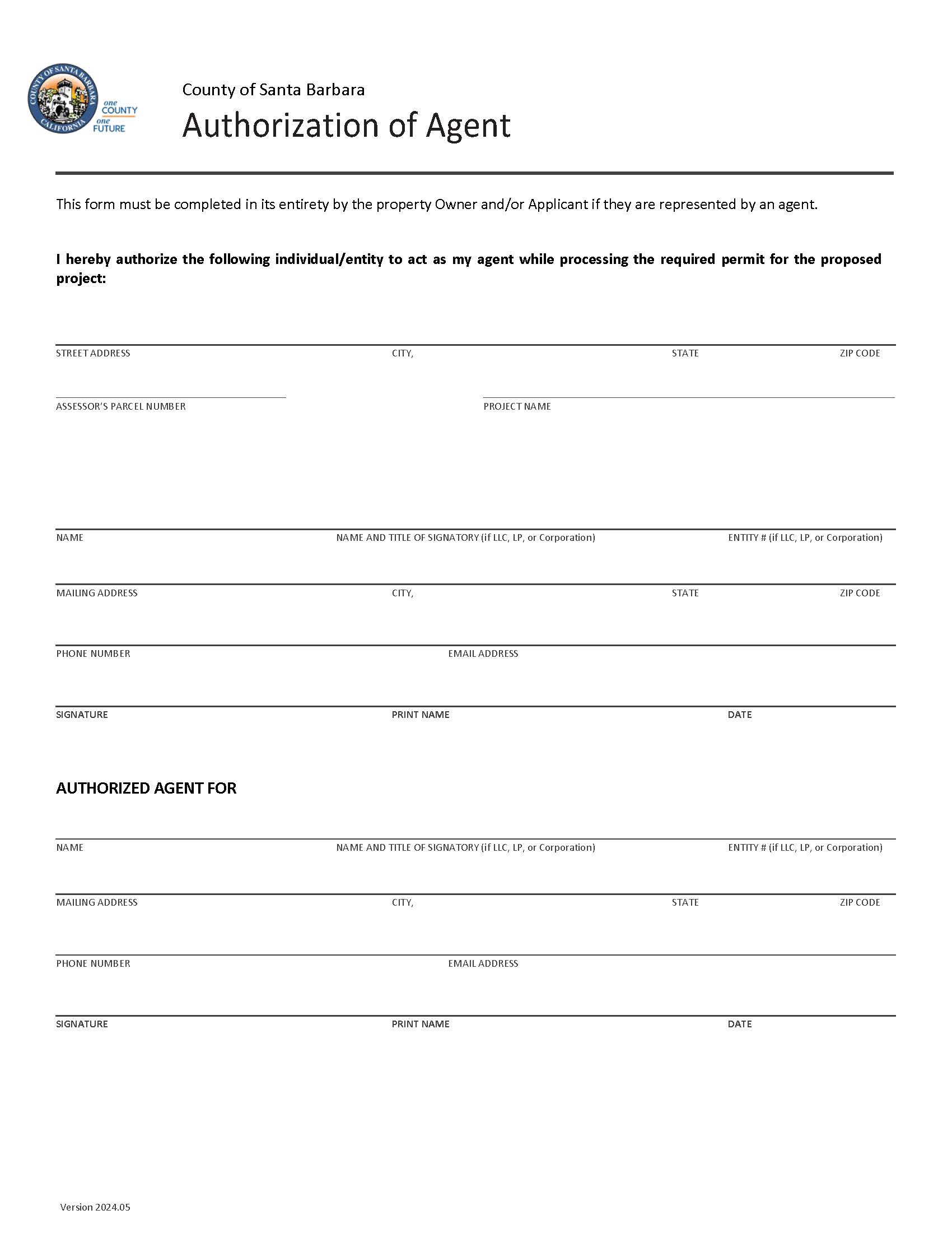 Authorization Of Agent | Pdf Fpdf Doc Docx | California