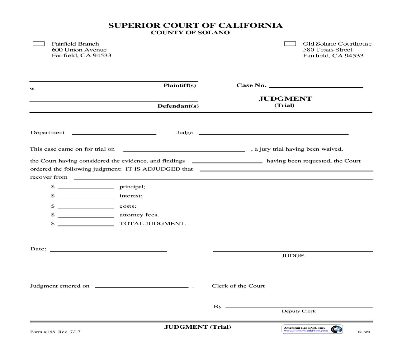 Judgment Trial {168} | Pdf Fpdf Doc Docx | California