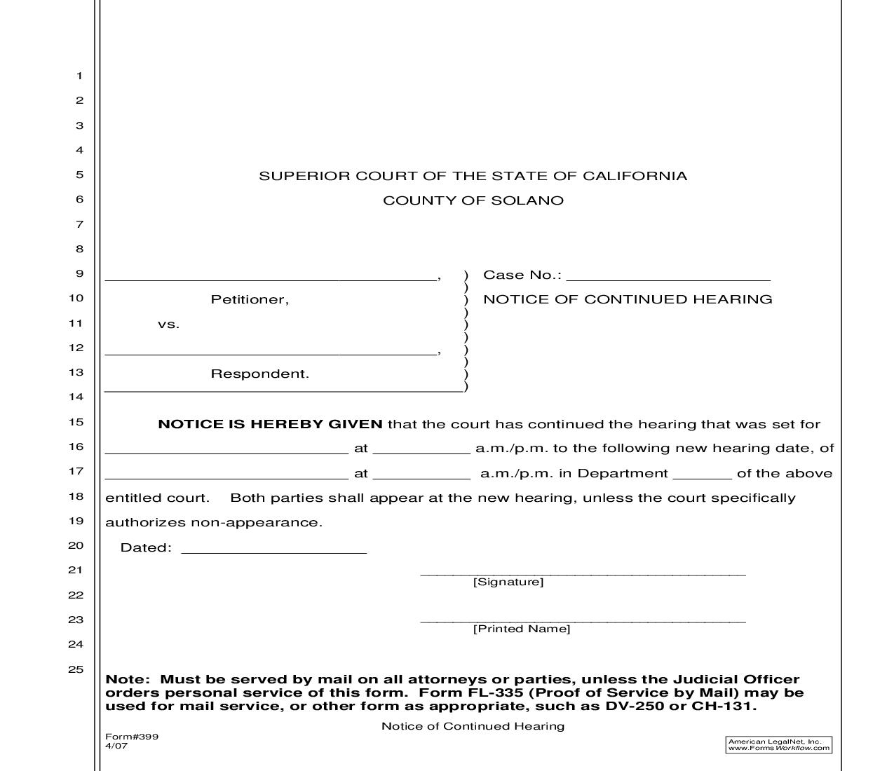 Notice Of Continued Hearing {399} | Pdf Fpdf Doc Docx | California