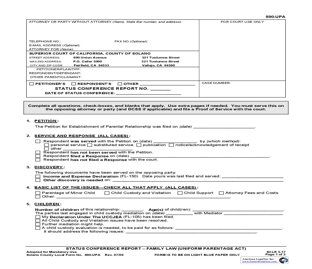 Status Conference Report {890-UPA} | Pdf Fpdf Doc Docx | California