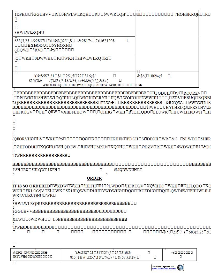 Declaration And Order To Unseal Unredacted Original Birth Certificate {FL-094(b)} | Pdf Fpdf Docx | California