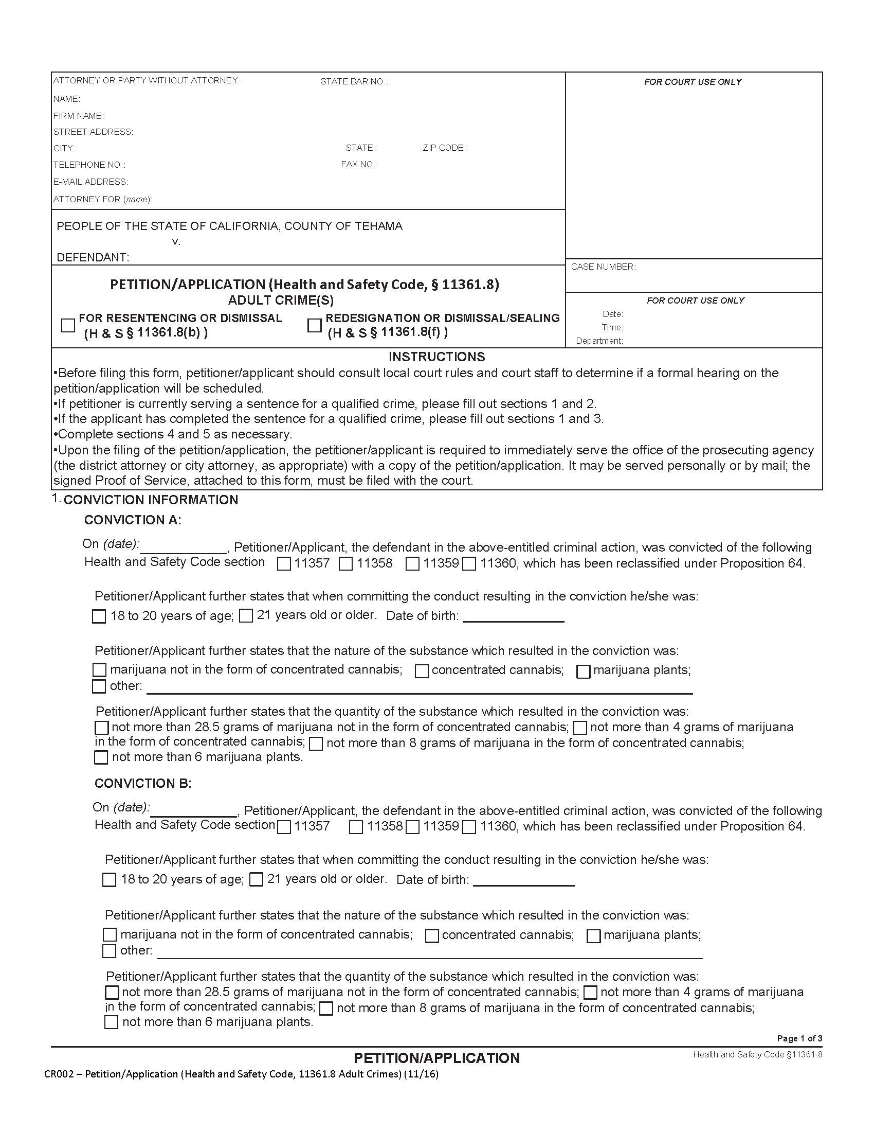 Prop 47 Response {CR002} | Pdf Fpdf Doc Docx | California