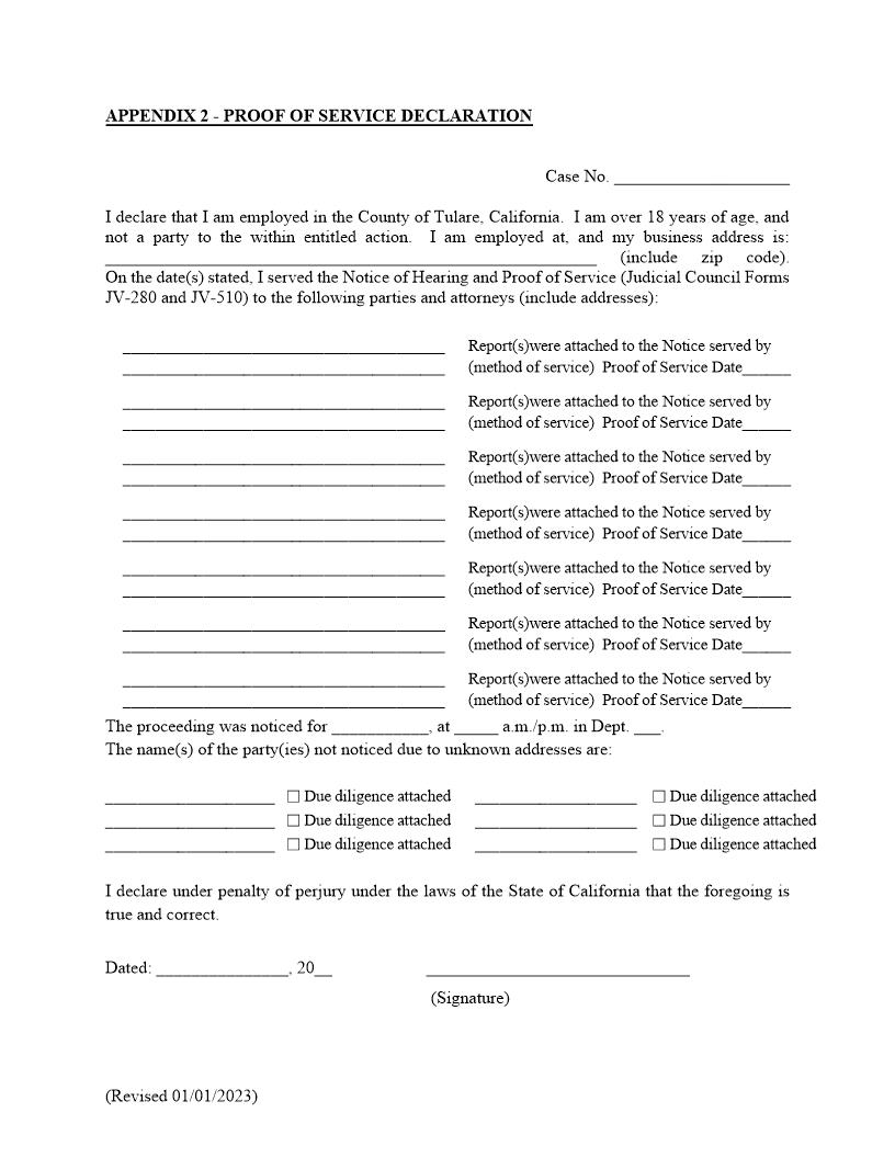 Proof Of Service Declaration | Pdf Fpdf Docx | California