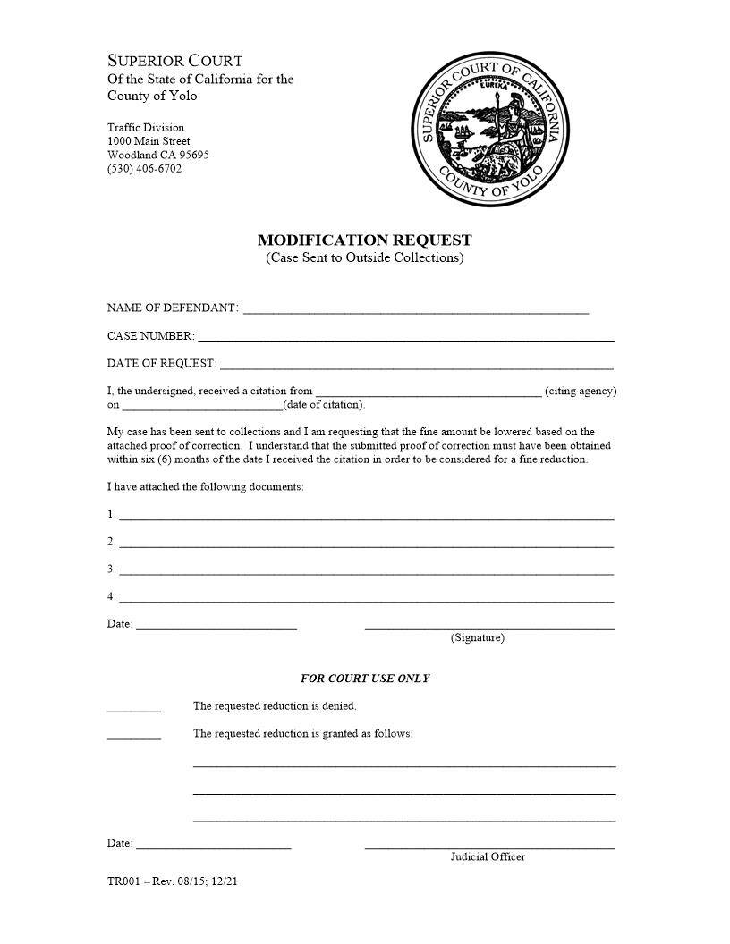Modification Request-CSB Accounts {TR-001} | Pdf Fpdf Docx | California