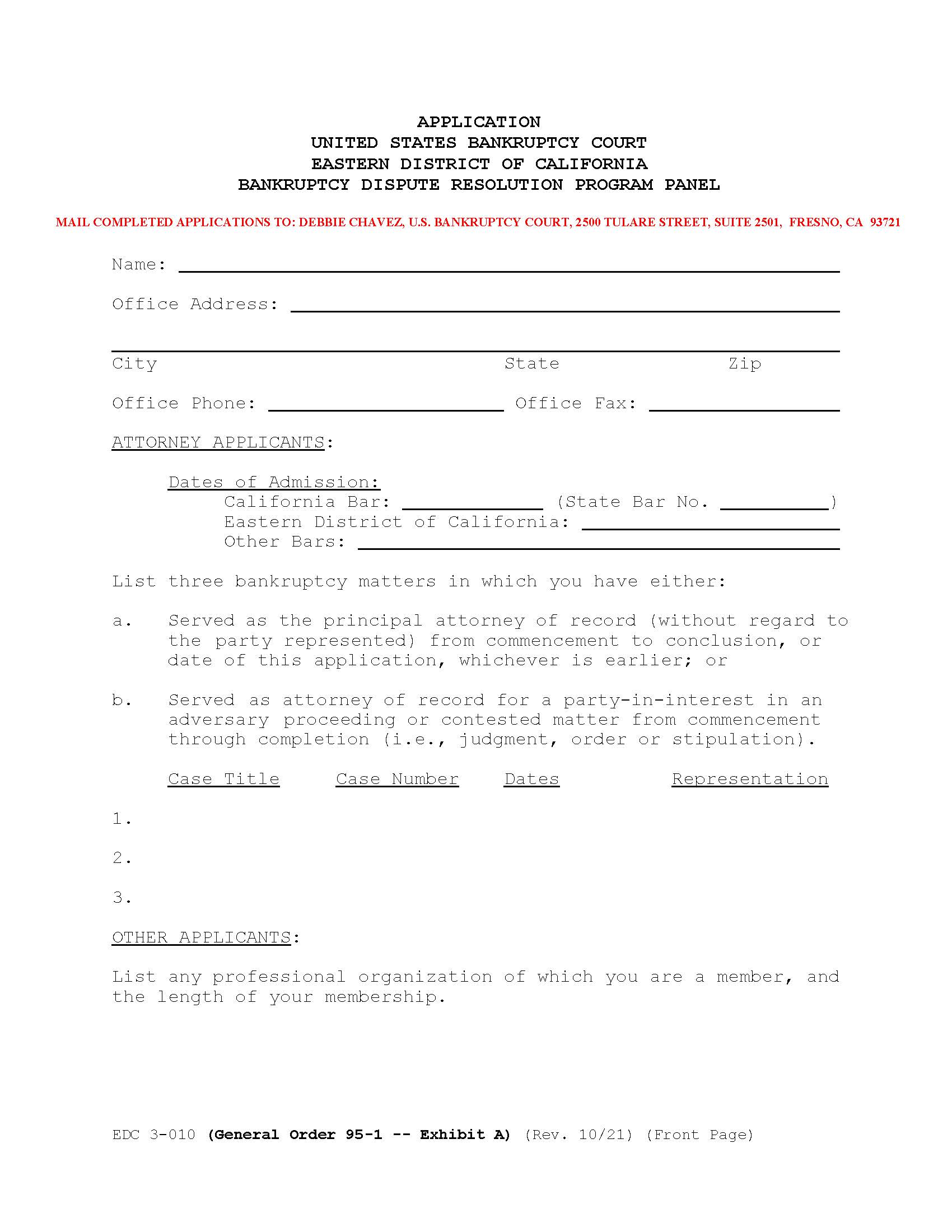 BDRP Panel Application {EDC.003-010 } | Pdf Fpdf Doc Docx | California