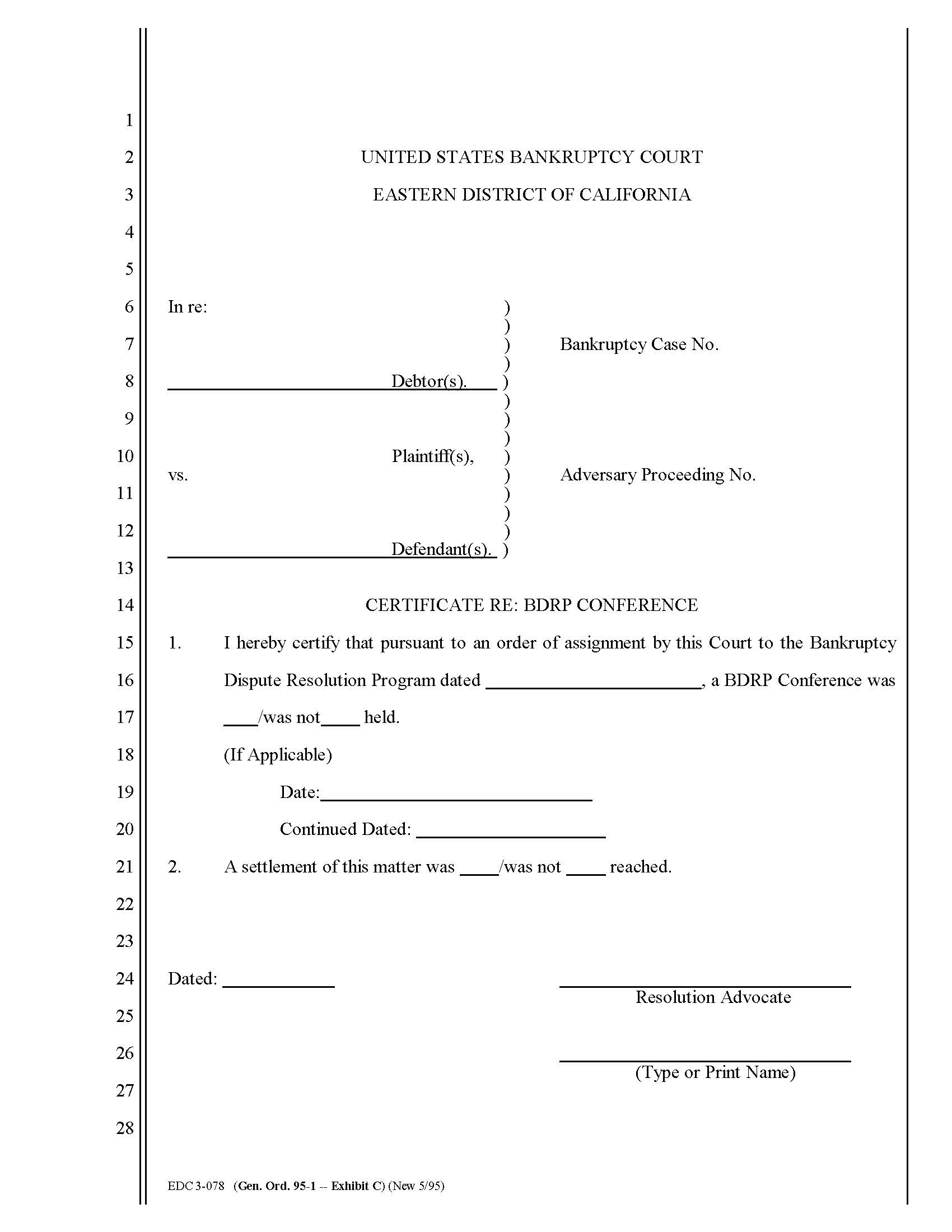 Certificate Re BDRP Conference {EDC 3-078} | Pdf Fpdf Doc Docx | California