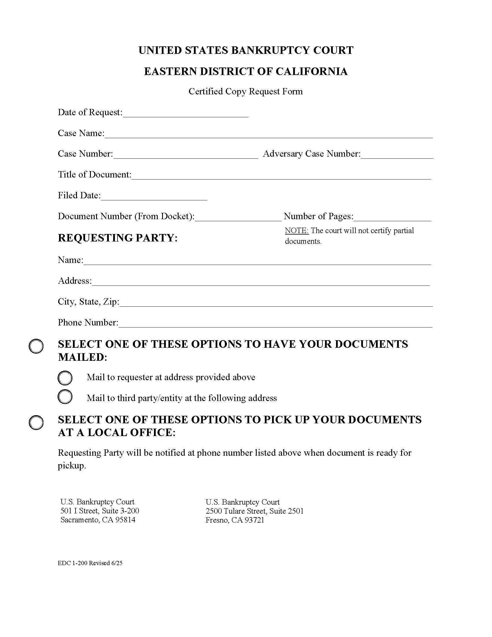 Certified Copy Request Form {EDC 1-200} | Pdf Fpdf Doc Docx | California