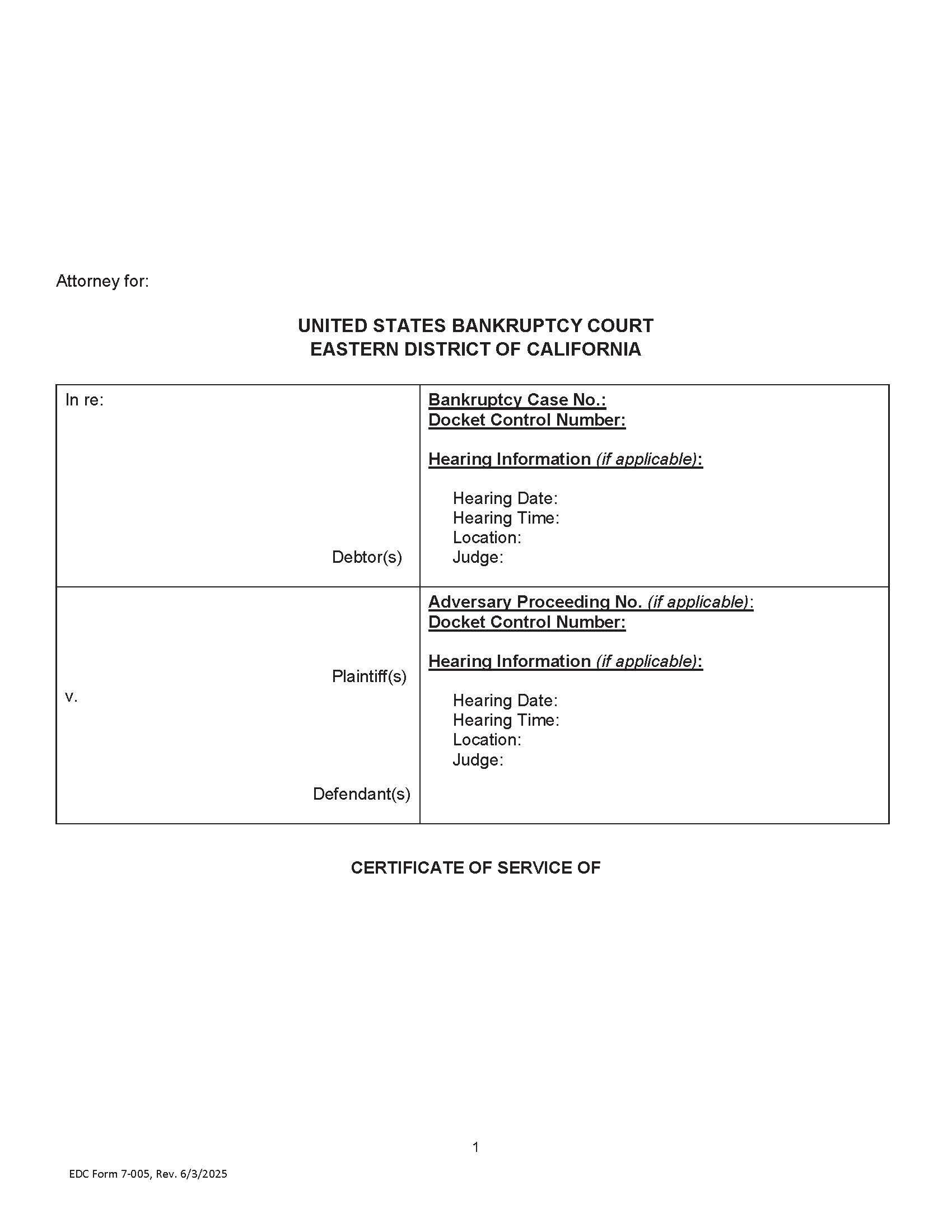 Official Certificate Of Service Form {EDC.007-005} | Pdf Fpdf Docx | California