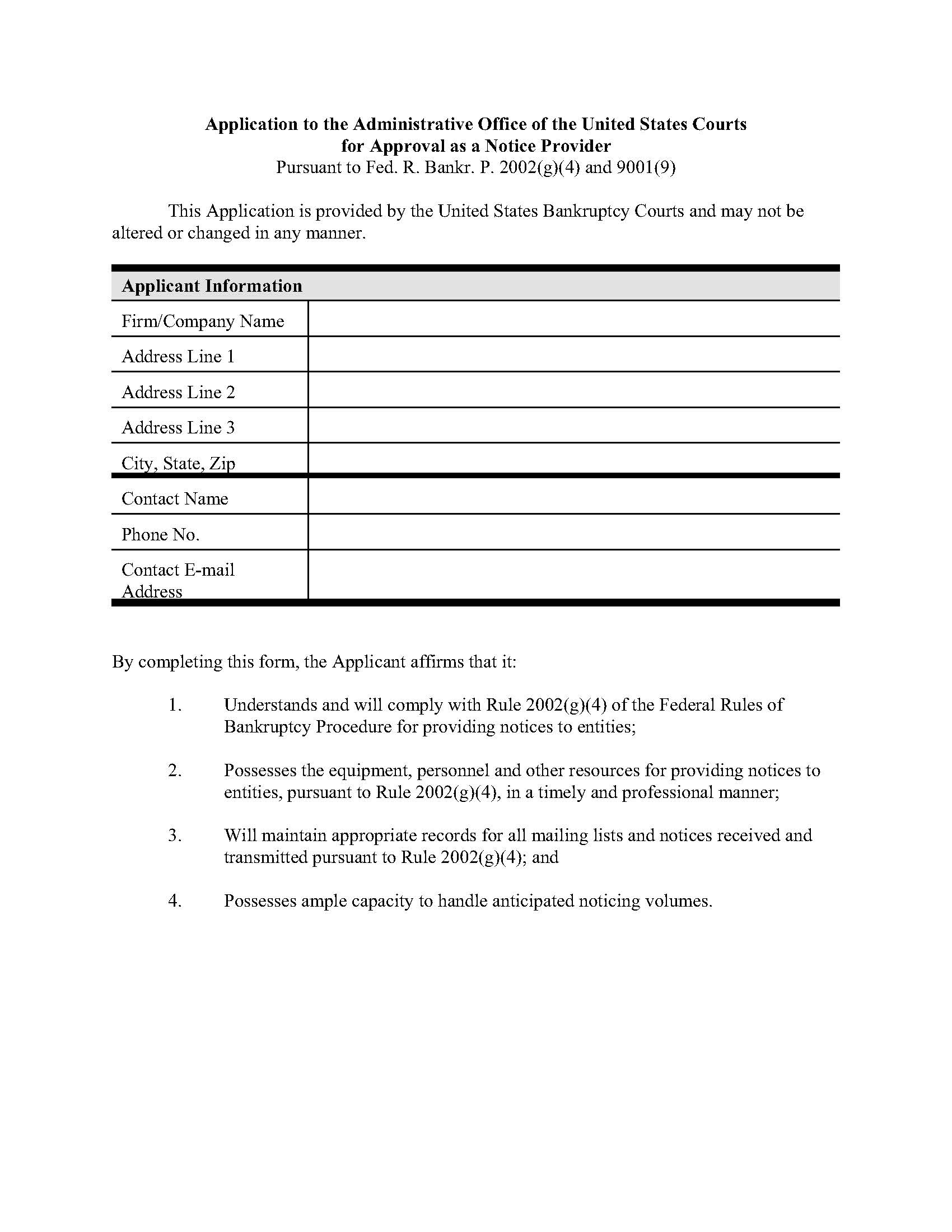 Application For Third Party Notice Providers | Pdf Fpdf Docx | California