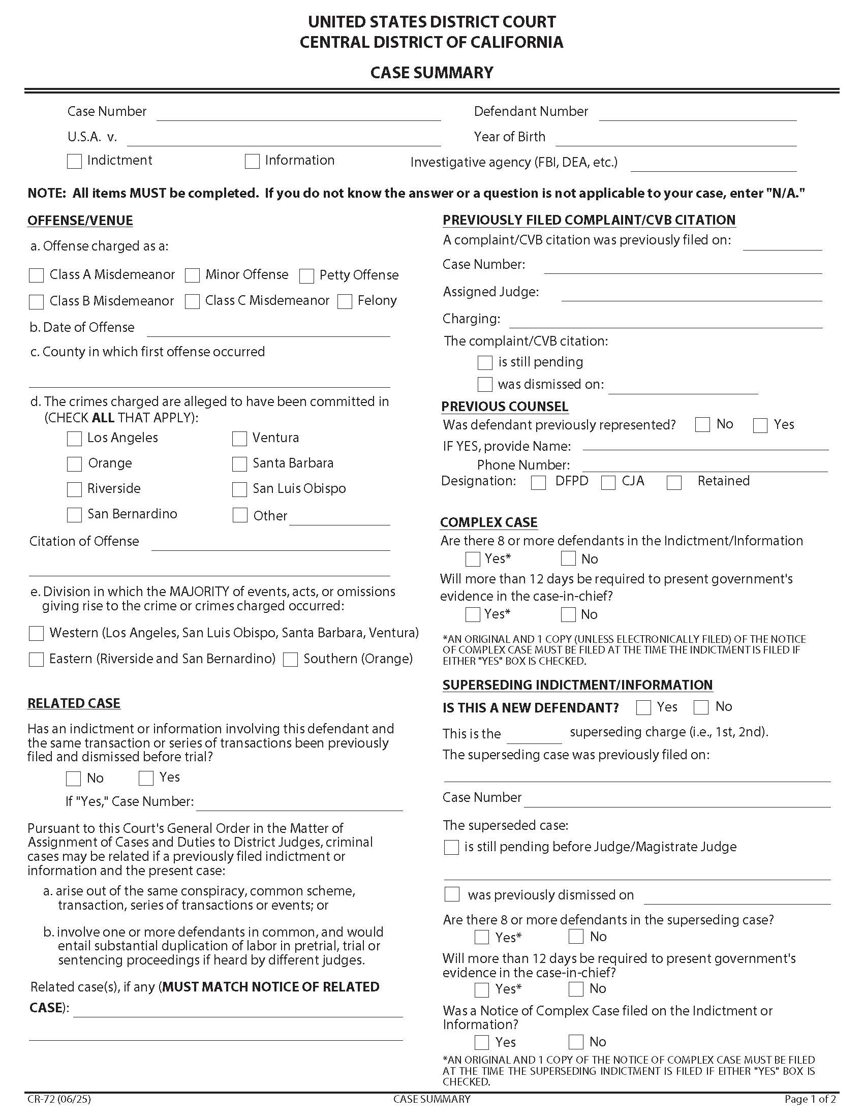 Case Summary {CR-72} | Pdf Fpdf Docx | California