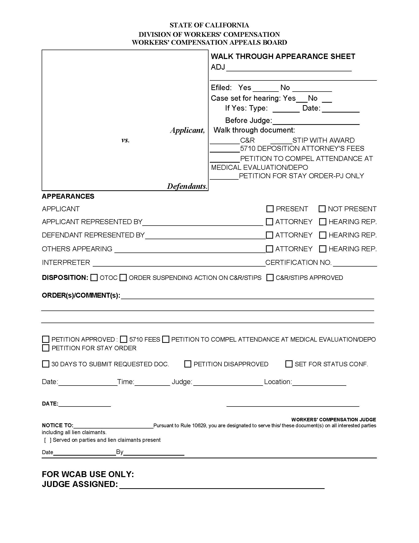 Walk Through Appearance Sheet (San Diego District) | Pdf Fpdf Doc Docx | California