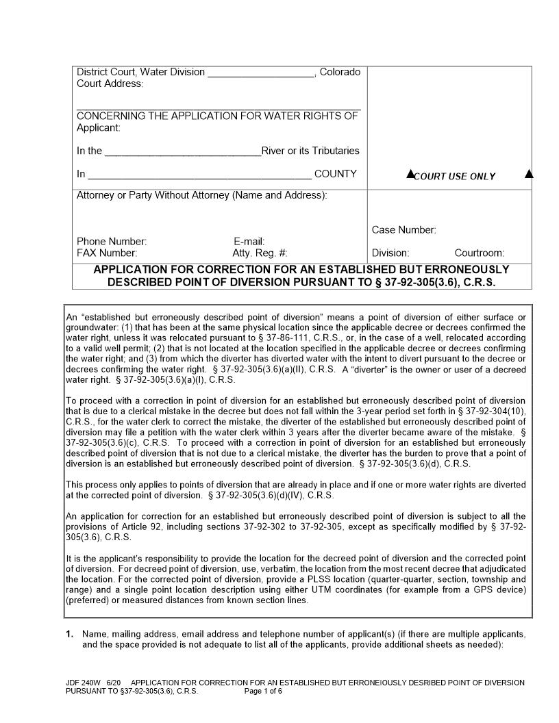 Erroneously Described POD {JDF 240W} | Pdf Fpdf Docx | Colorado