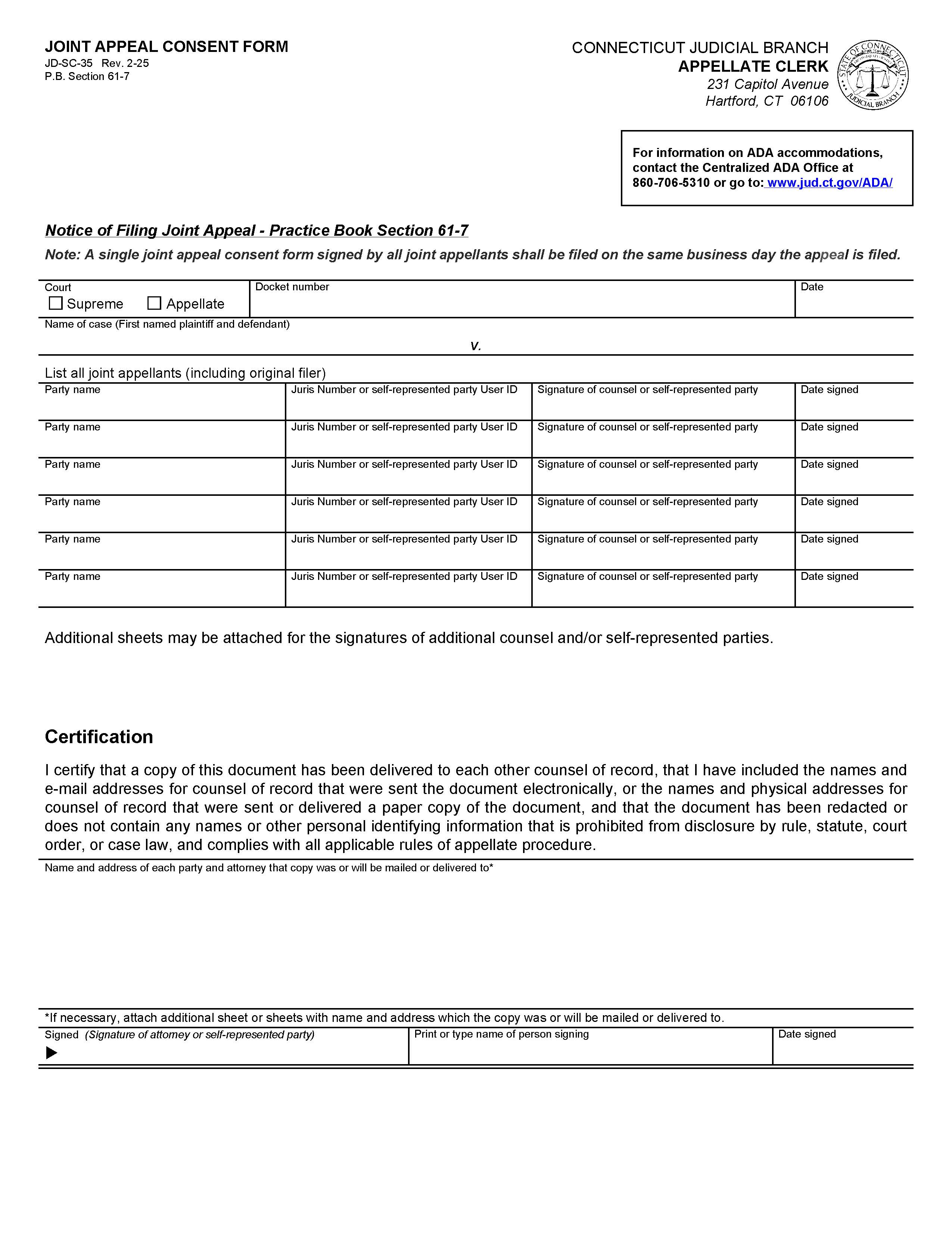 Joint Appeal {JD-SC-35} | Pdf Fpdf Docx | Connecticut
