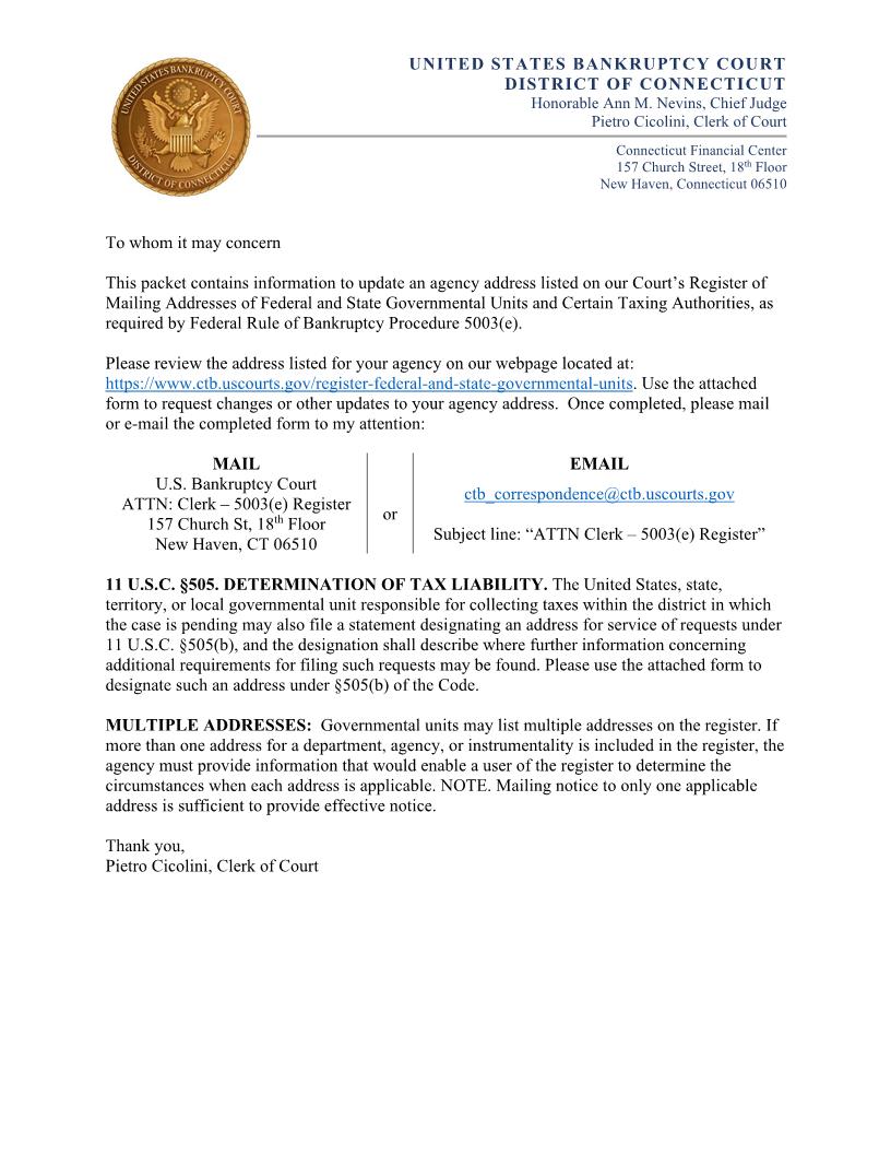 Register Update Request Form {CTB-LF243} | Pdf Fpdf Docx | Connecticut