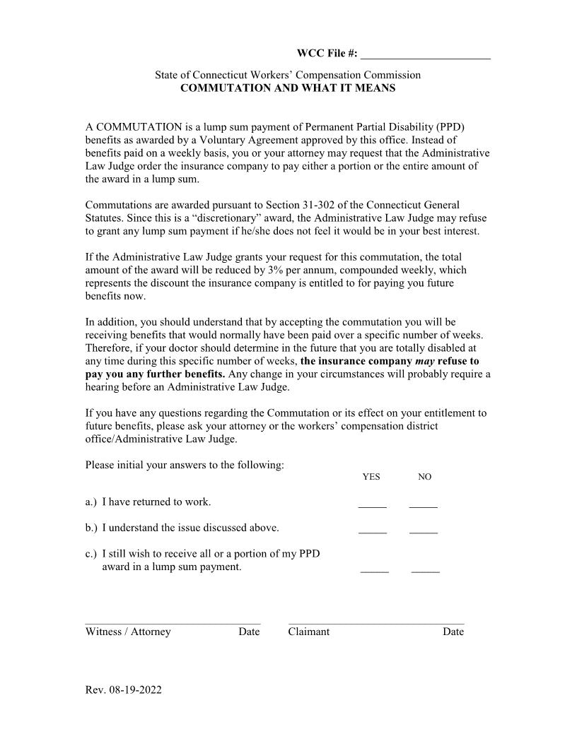 Commutation | Pdf Fpdf Doc Docx | Connecticut