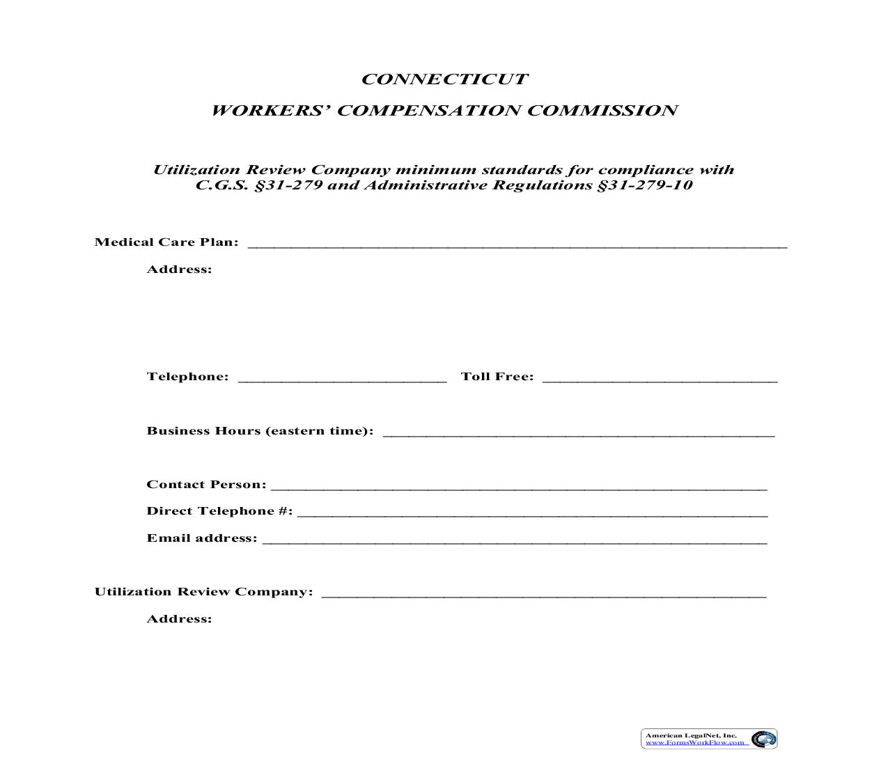 Utilization Review Company Minimum Standards | Pdf Fpdf Doc Docx | Connecticut