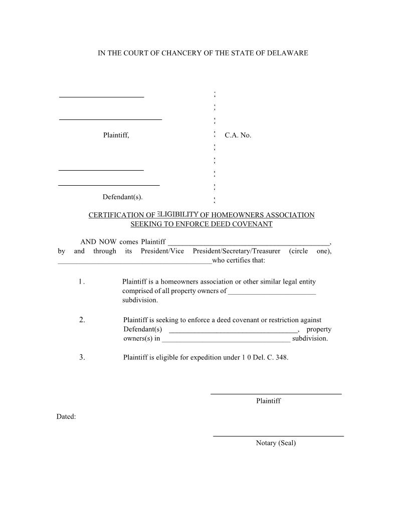 CA 348 HOA Certificate Of Eligibility {CA 348 HOA} | Pdf Fpdf Docx | Delaware