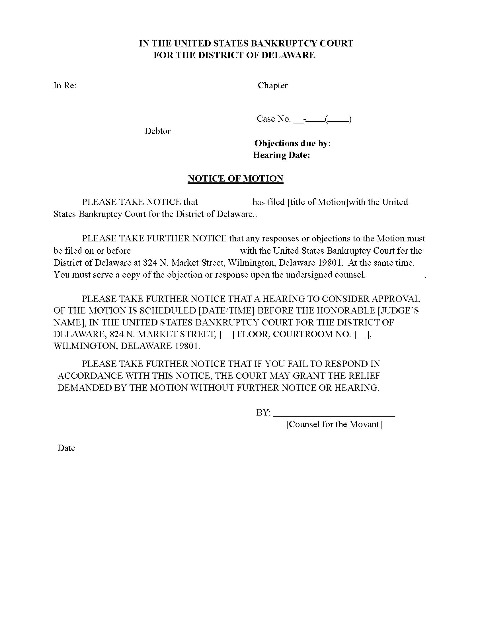 Notice Of Motion {106} | Pdf Fpdf Doc Docx | Delaware
