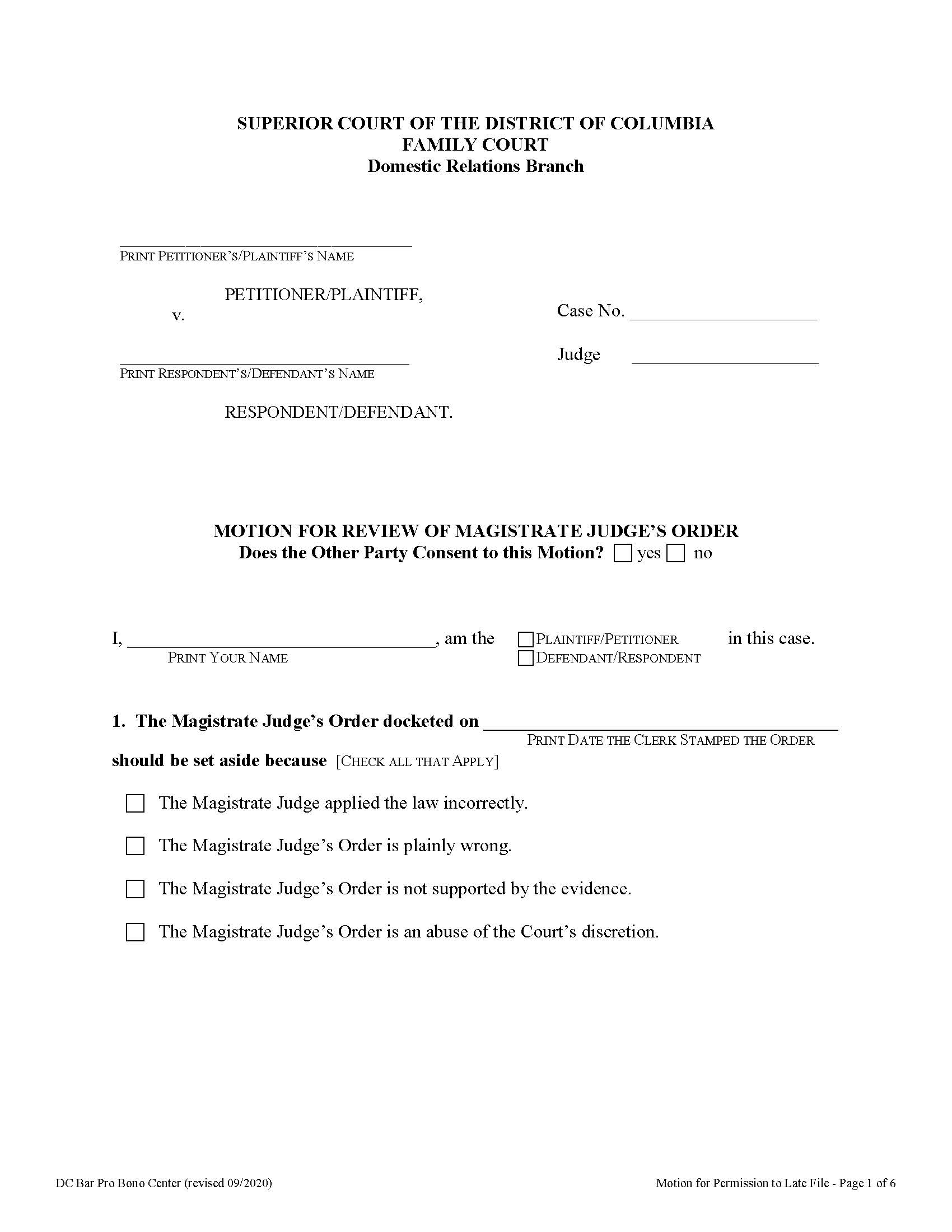 Motion For Review Of Magistrate Judges Order | Pdf Fpdf Doc Docx | District Of Columbia