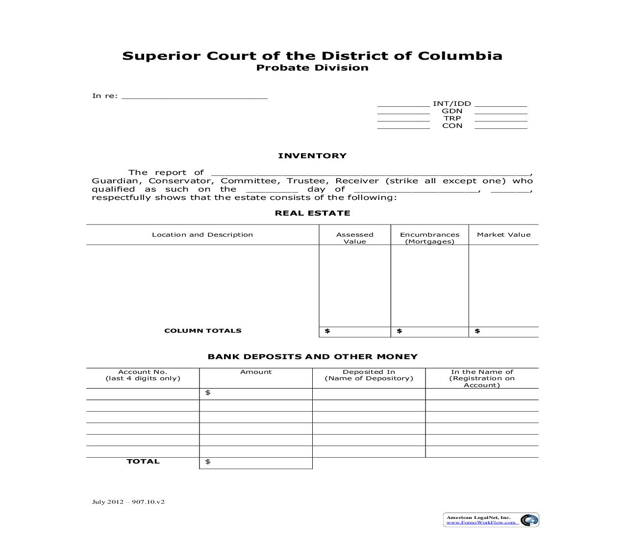 Inventory | Pdf Fpdf Doc Docx | District Of Columbia