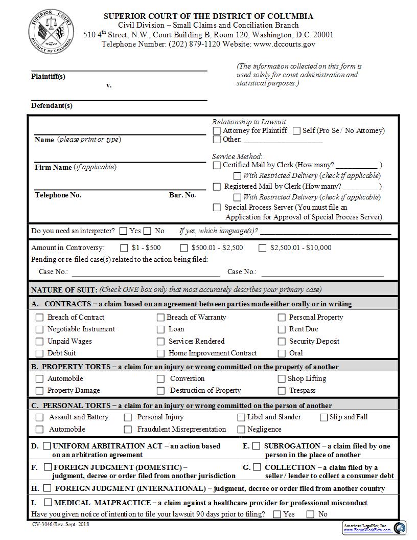 Information Sheet | Pdf Fpdf Docx | District Of Columbia