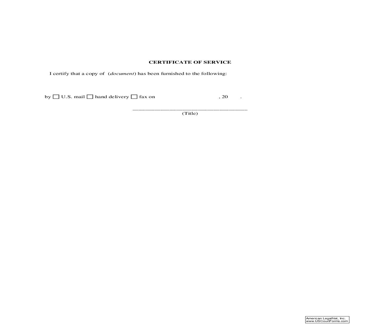 Certificate Of Service {8.903} | Pdf Fpdf Doc Docx | Florida