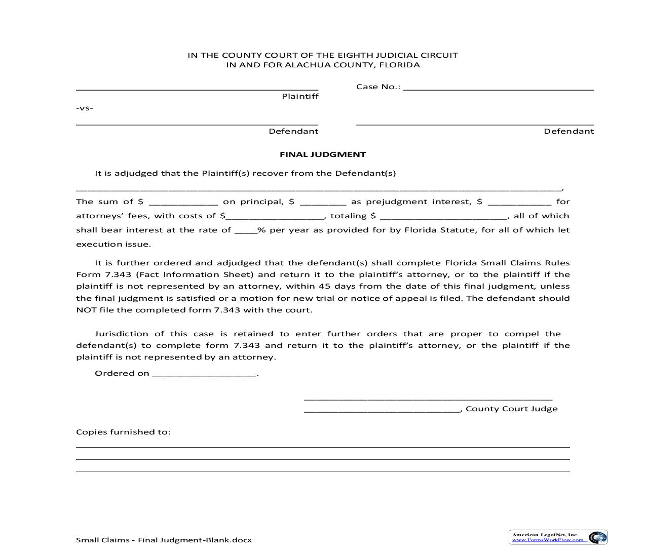 Final Judgment | Pdf Fpdf Doc Docx | Florida