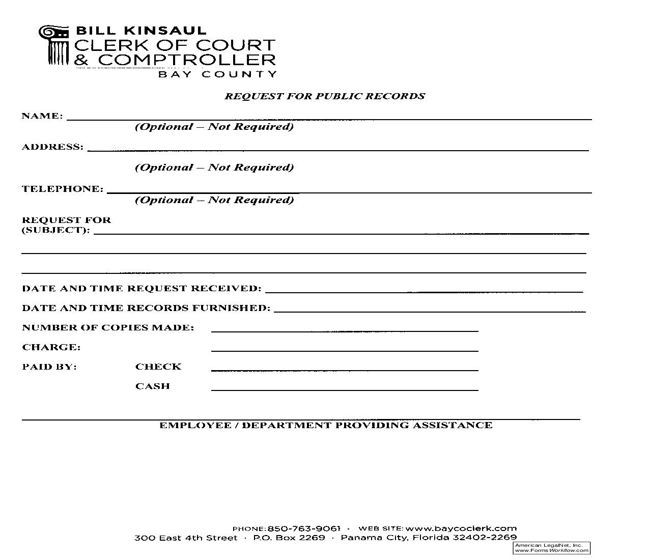 Request For Public Records | Pdf Fpdf Doc Docx | Florida