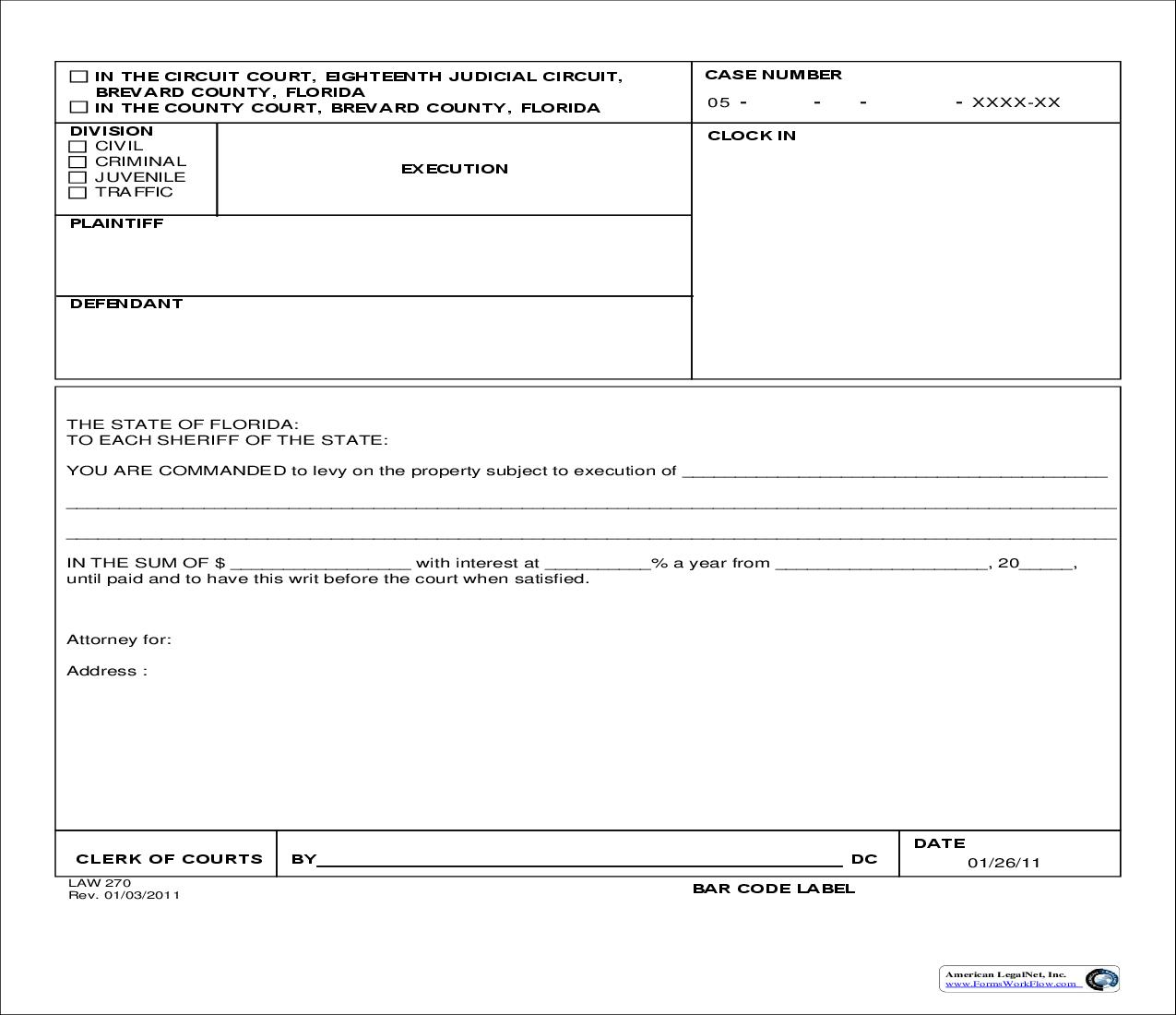 Execution {Law 270} | Pdf Fpdf Doc Docx | Florida