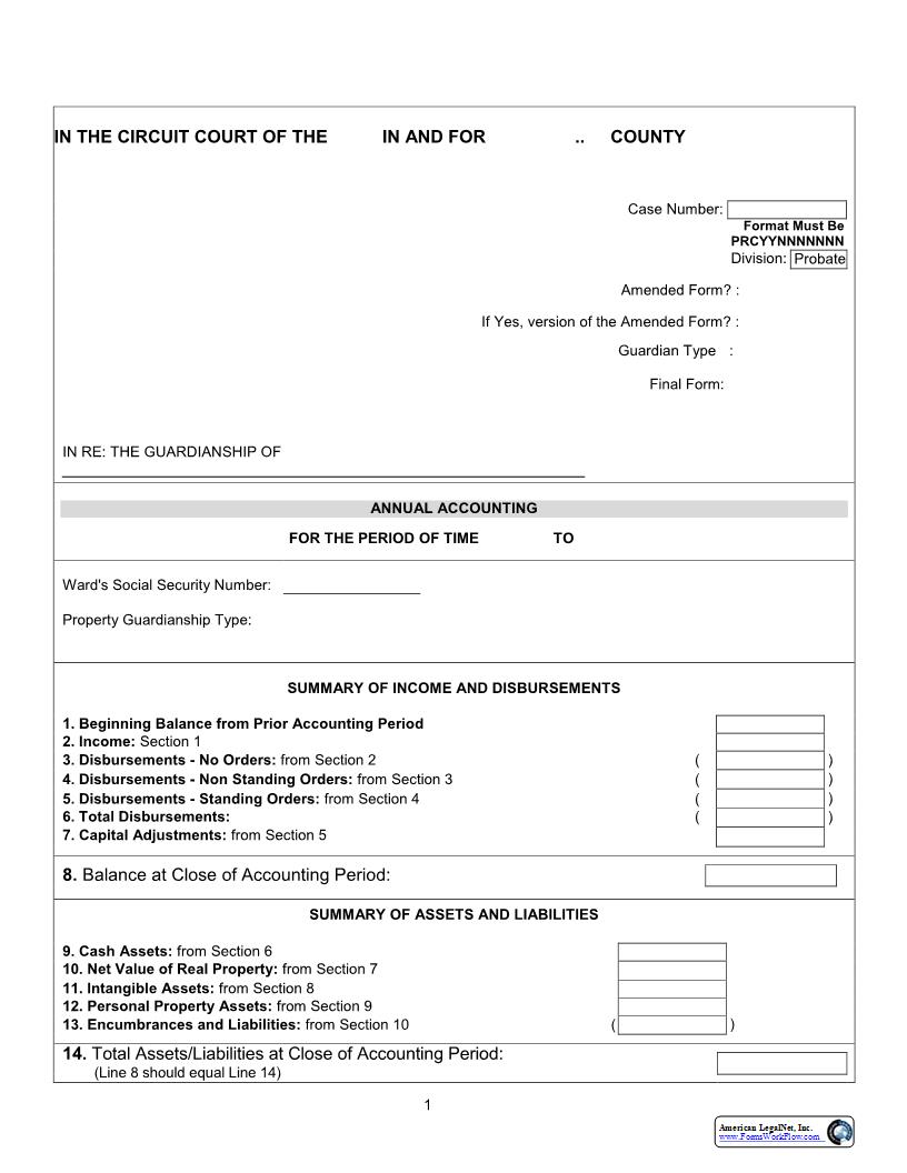 Annual Accounting | Pdf Fpdf Docx | Florida