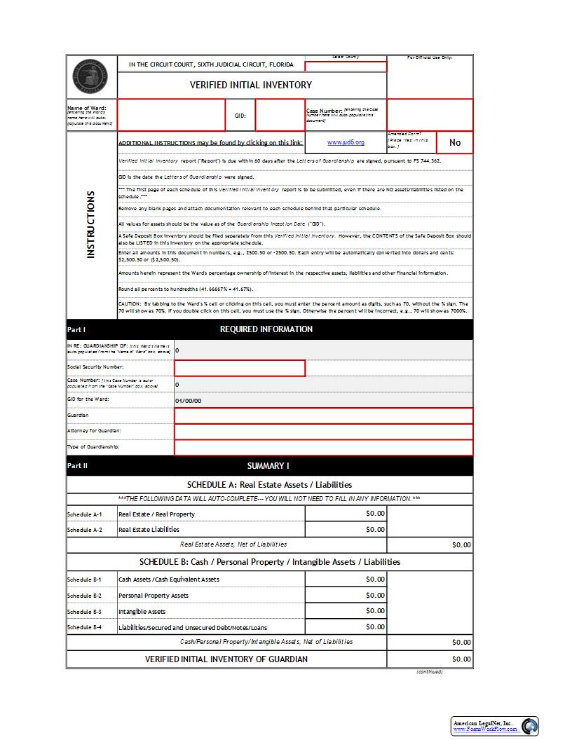 Verified Initial Inventory | Pdf Fpdf Docx | Florida
