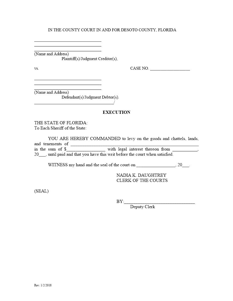 Execution | Pdf Fpdf Docx | Florida