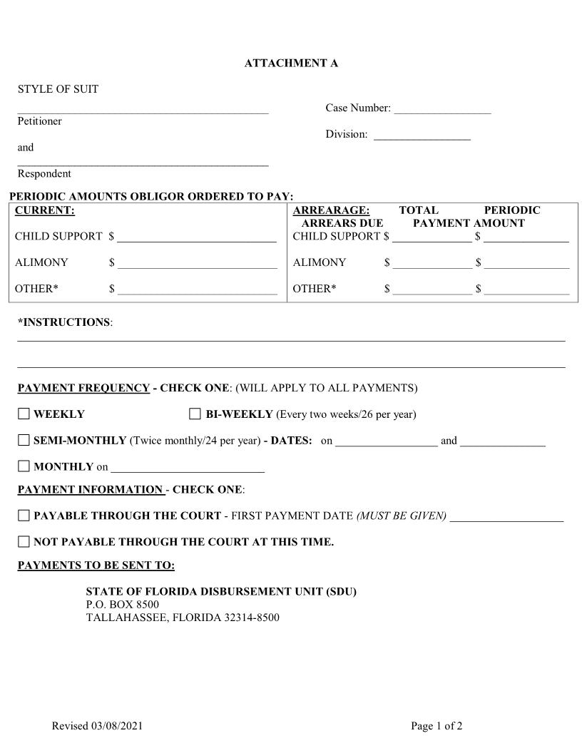 Attachment A (For New Cases) | Pdf Fpdf Docx | Florida