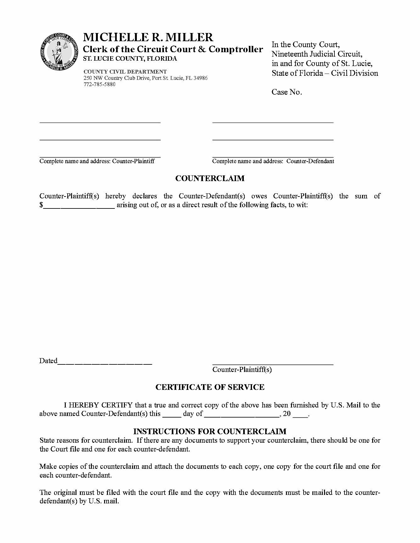 Counterclaim | Pdf Fpdf Doc Docx | Florida