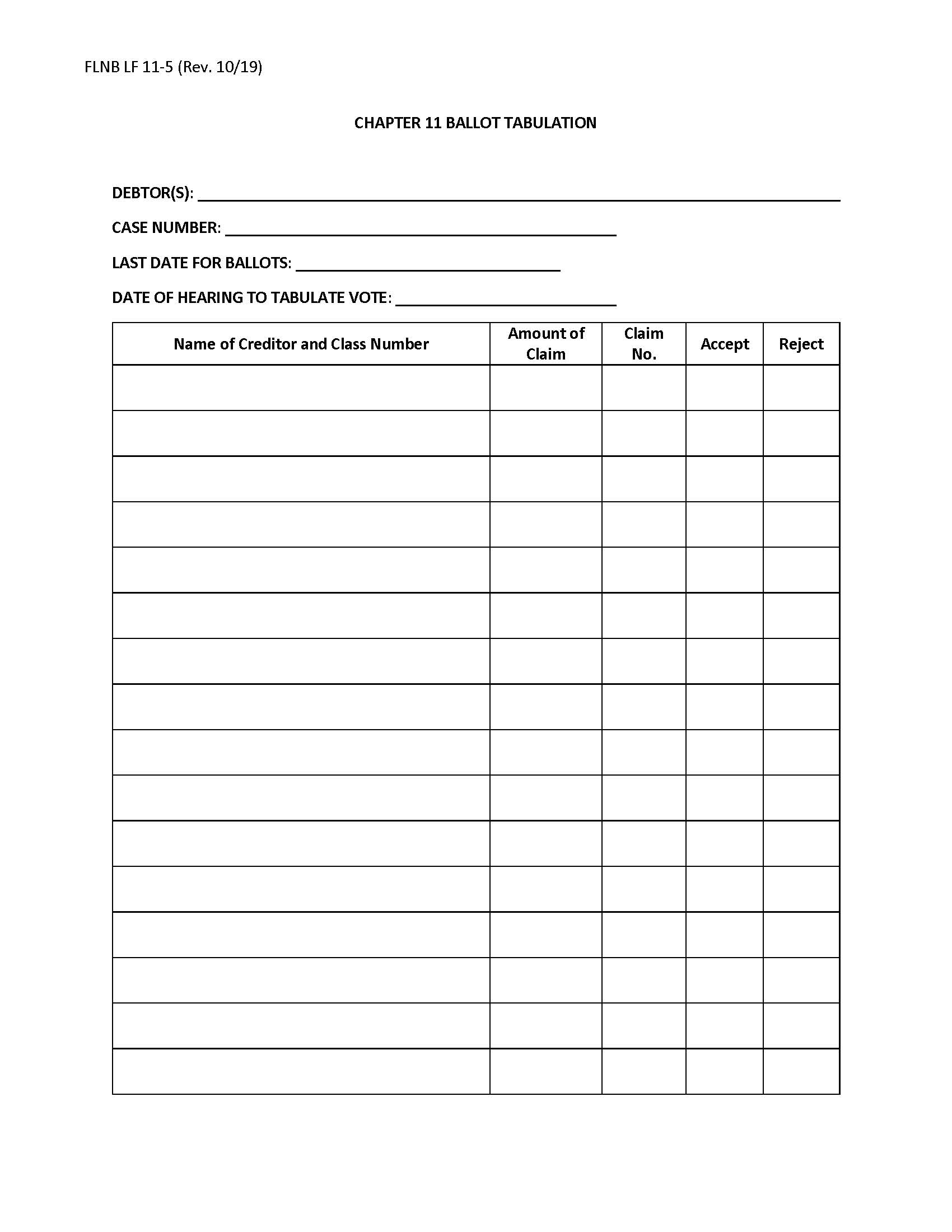 Chapter 11 Ballot Tabulation {LF 11-5} | Pdf Fpdf Doc Docx | Florida