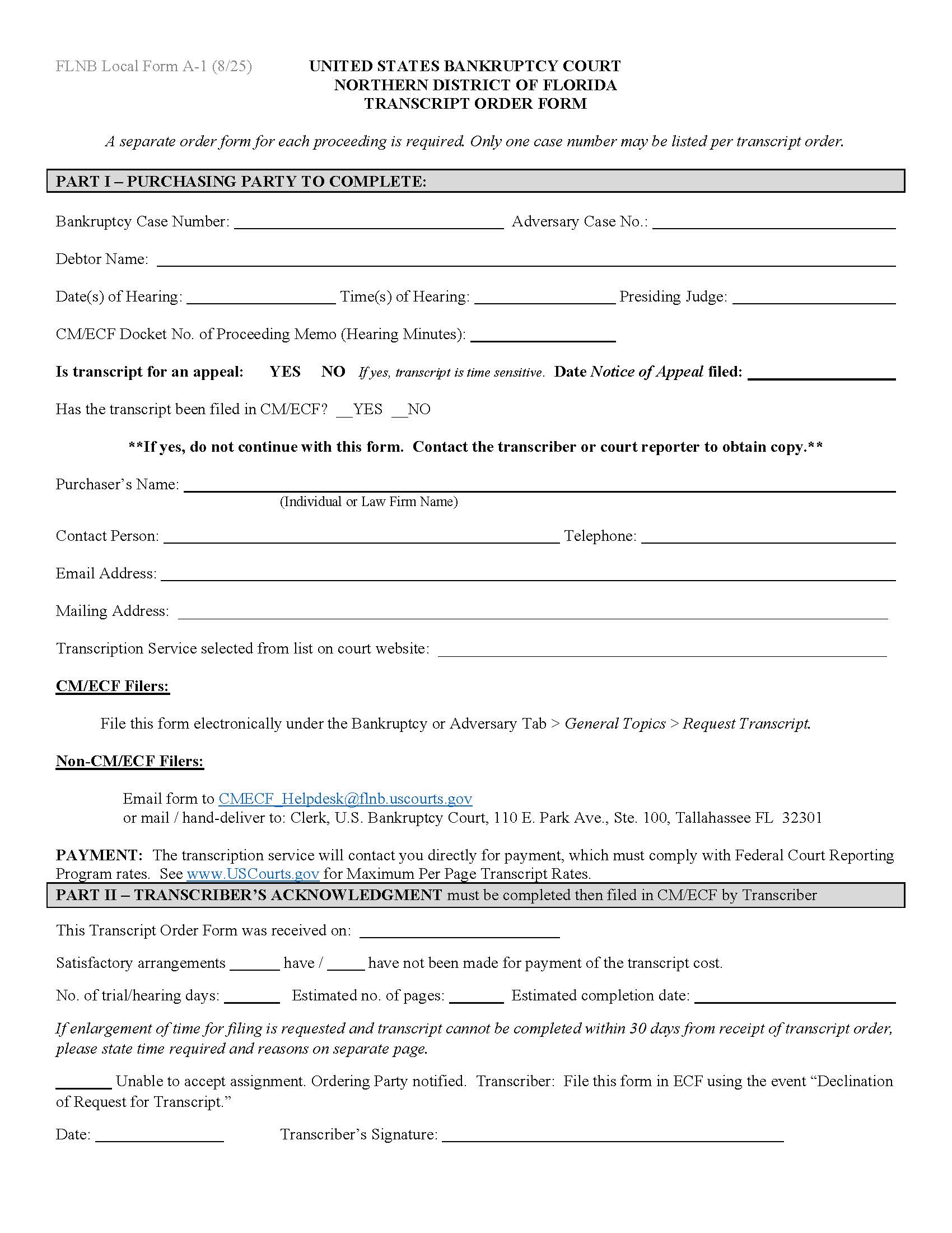 Transcript Order Form {A-1} | Pdf Fpdf Docx | Florida