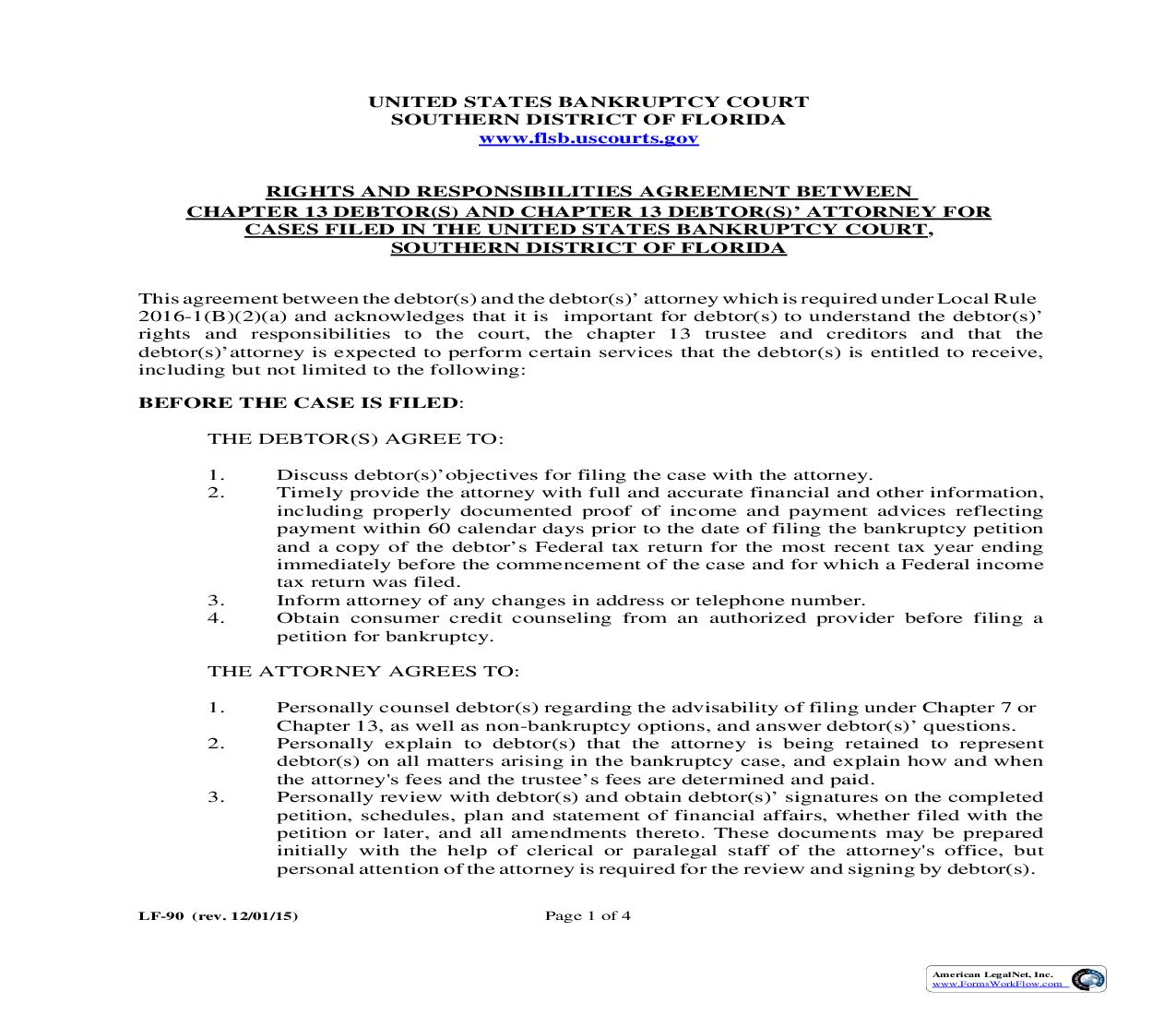 Rights And Responsibilities Agreement {LF-90} | Pdf Fpdf Doc Docx | Florida
