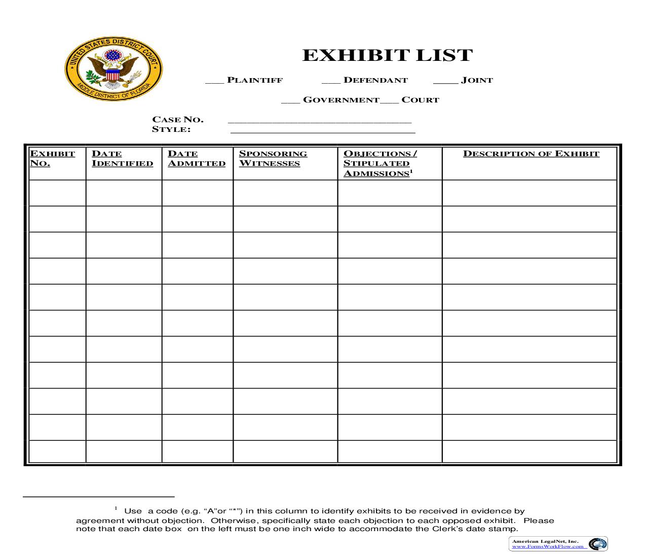 Exhibit List (Judges Dalton And Byron-Orlando) | Pdf Fpdf Doc Docx | Florida
