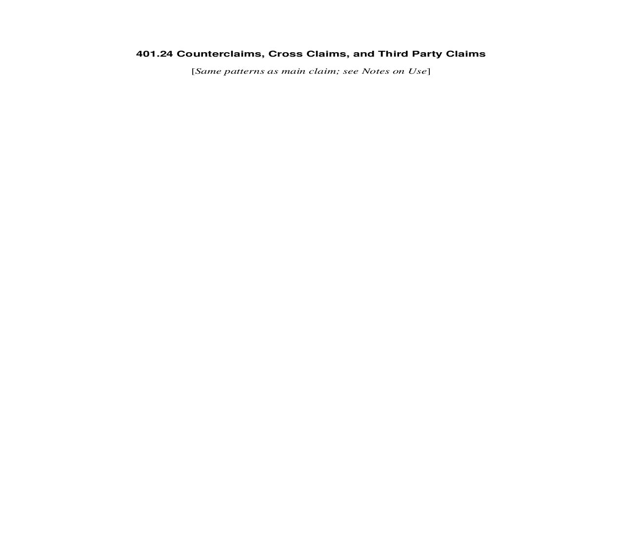 401.24 Counterclaims Cross Claims and Third Party Claims | Pdf Doc Docx | Florida_JI