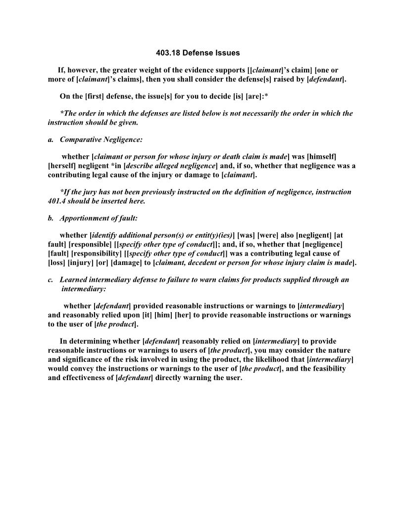 403.18 Defense Issues | Pdf Doc Docx | Florida_JI