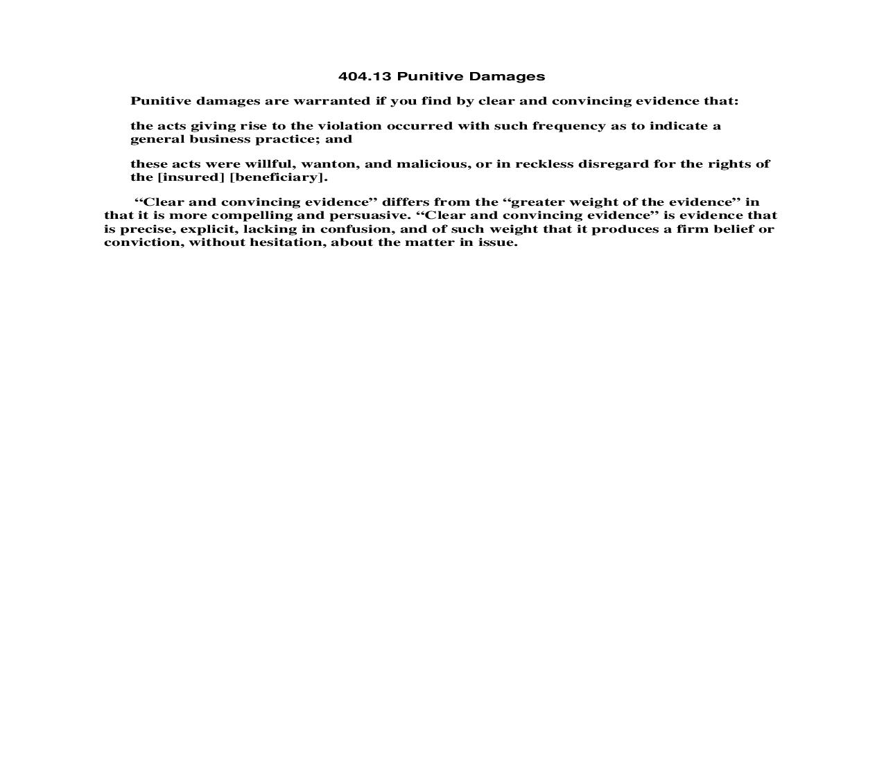 404.13 Punitive Damages | Pdf Doc Docx | Florida_JI