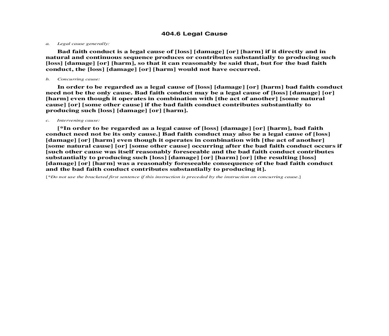 404.6 Legal Cause | Pdf Doc Docx | Florida_JI