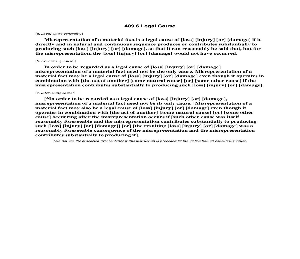 409.6 Legal Cause | Pdf Doc Docx | Florida_JI