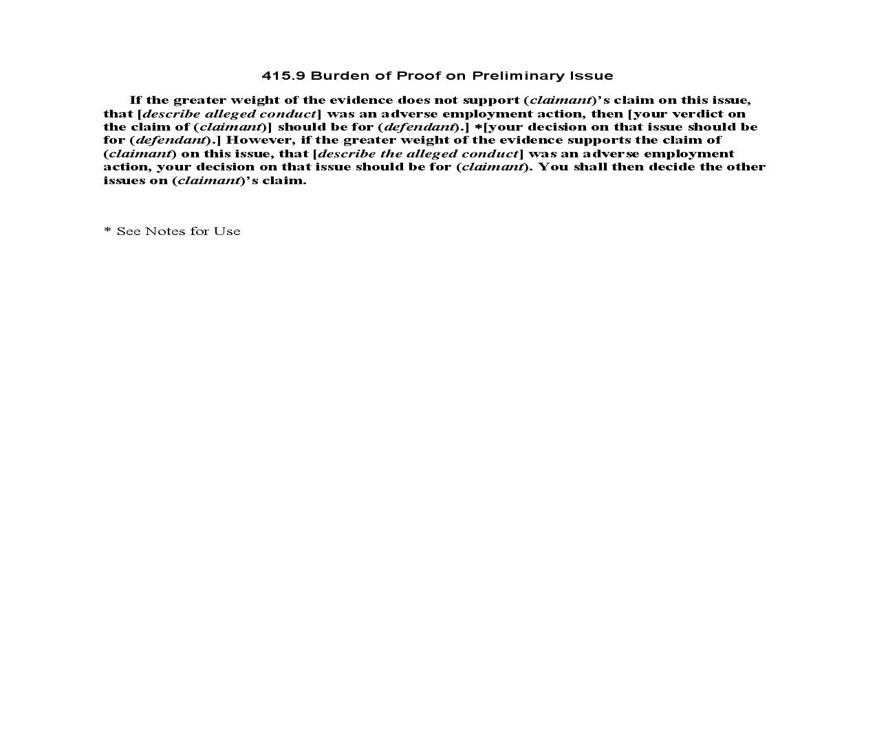 415.9 Burden of Proof on Preliminary Issue | Pdf Doc Docx | Florida_JI
