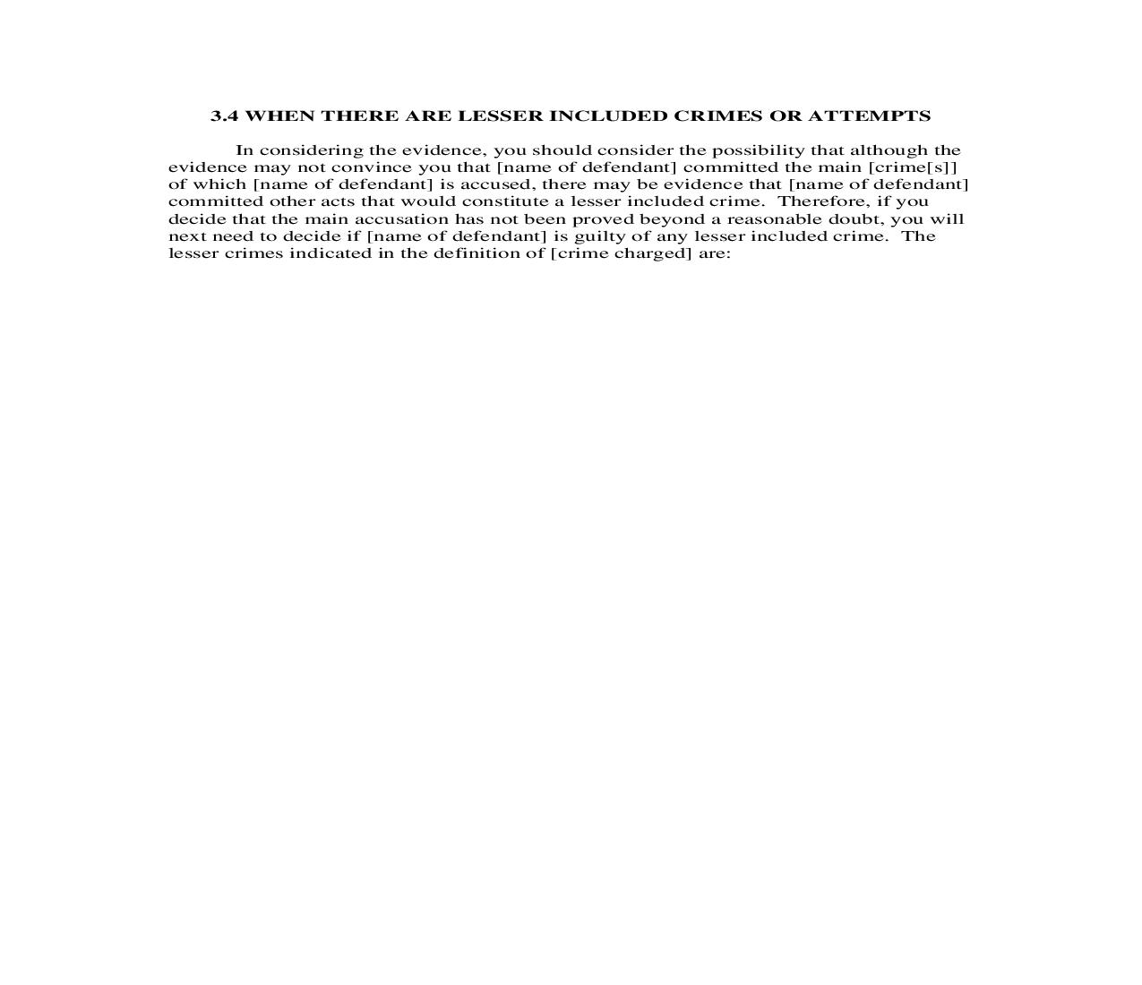 3.4. When there are Lesser Included Crimes or Attempts | Pdf Doc Docx | Florida_JI