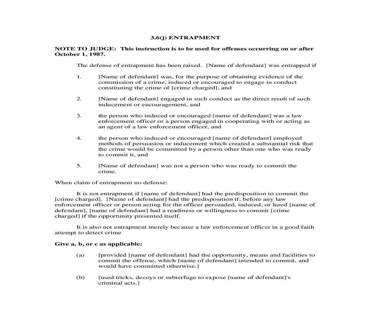 3.6(j). Entrapment | Pdf Doc Docx | Florida_JI