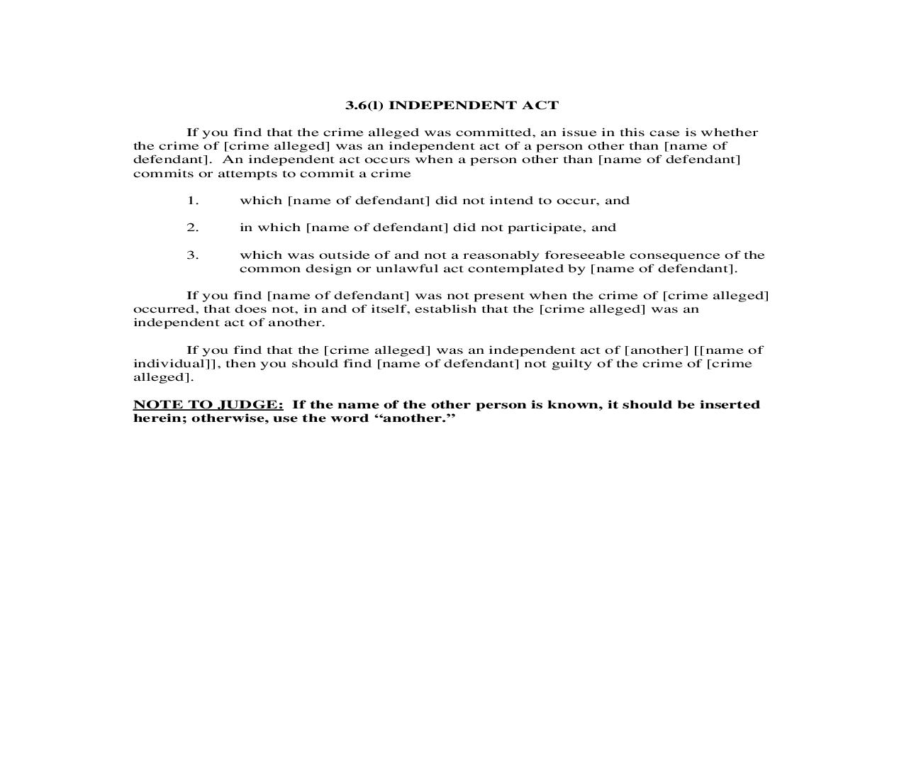 3.6(l). Independent Act | Pdf Doc Docx | Florida_JI