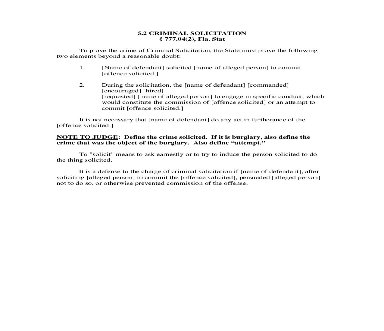 5.2. Criminal Solicitation | Pdf Doc Docx | Florida_JI