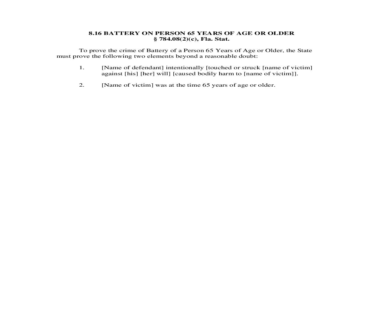 8.16. Battery On Person 65 Years Of Age Or Older | Pdf Doc Docx | Florida_JI